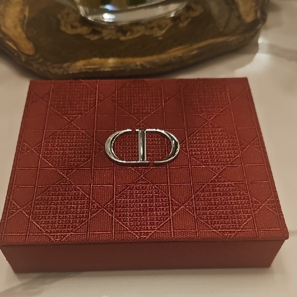 Dior Textured Red Box with Silver Logo
